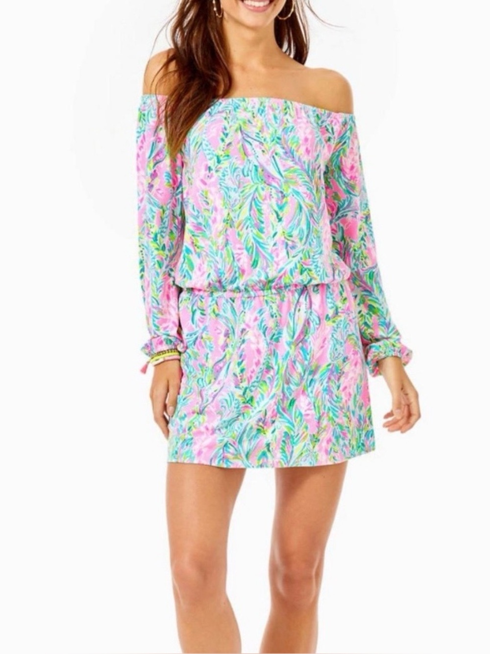 Lilly Pulitzer Lana Romper Pink / Green - Size Medium